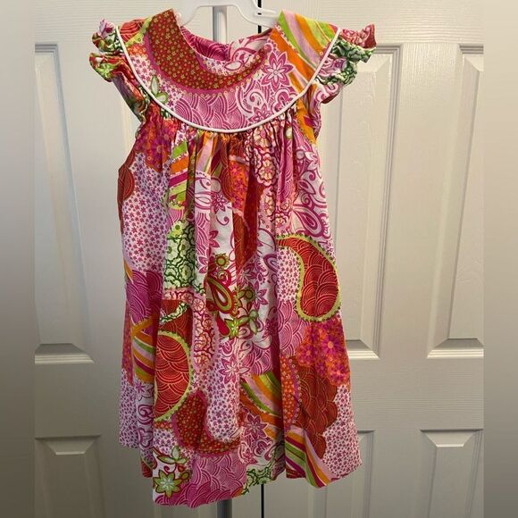 Southern Sunshine Kids Colorful Cotton Print Dress Size 3T - Picture 1 of 6